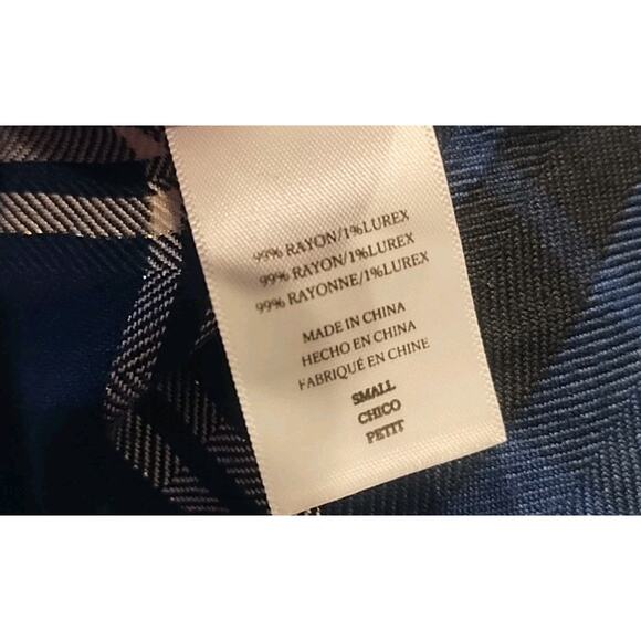 Rails Womens Small Midnight Blue White Plaid Hunter Button Up Shirt Flannel Navy - Picture 7 of 7